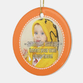 スウィートベビーカロッツバビーズ初めてのクリスマスオレンジ セラミックオーナメント (左)