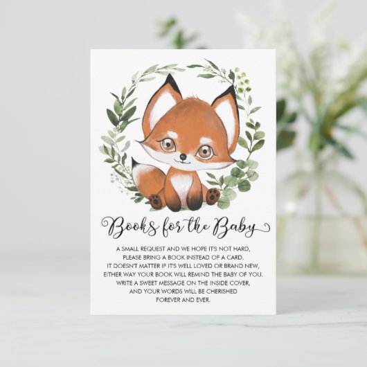 スウィートベビーキツネウッドランドグリーナリーブックベビー エンクロージャーカード (スタンド正面)