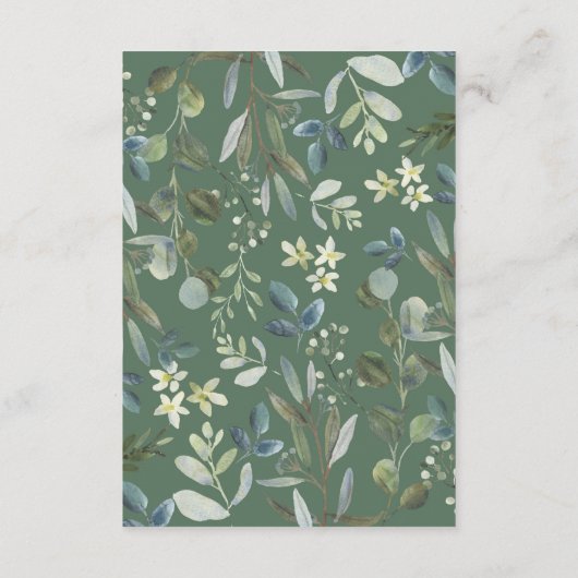 スウィートベビーキツネウッドランドグリーナリーブックベビー エンクロージャーカード (裏面)