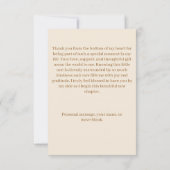 スウィートベビーゾウ赤ちゃんシャワーサンキューカード サンキューカード (裏面)