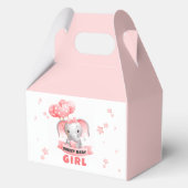 スウィートベビーゾウ赤ちゃんシャワー フェイバーボックス (裏面)