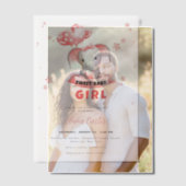 スウィートベビーゾウ赤ちゃんシャワー ベラム紙招待状 (オフセット (カップル))