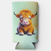 スウィートベビーハイランドコパーソナライズされたウ スリム缶クーラー (正面)