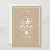 スウィートベビーバニー |ウサギの赤ちゃんシャワー 招待状 (正面)