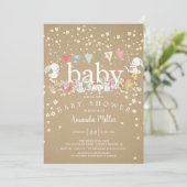 スウィートベビーバンニーズニュートラルベビーシャワー 招待状 (スタンド正面)
