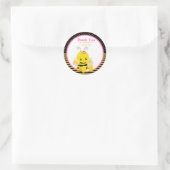 スウィートベビービーガールサンキューステッカー ラウンドシール (バッグ)