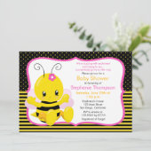 スウィートベビービーガールベビーシャワー招待状 招待状 (スタンド正面)