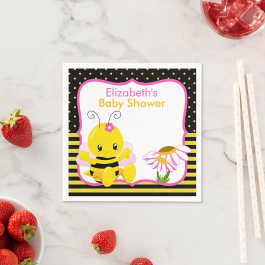 スウィートベビービーガールベビーシャワー紙ナプキンス スタンダードカクテルナプキン (インサイチュ)