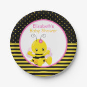 スウィートベビービーガールベビーシャワー紙プレート ペーパープレート (正面)