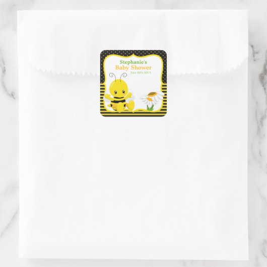 スウィートベビービーベイビーシャワーステッカー スクエアシール (バッグ)