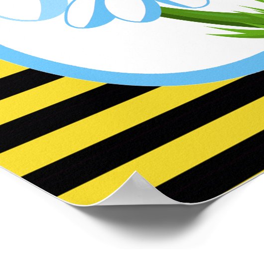 スウィートベビービーボーイベビーシャワーポスター ポスター (角)