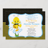 スウィートベビービーボーイベビーシャワー招待状 招待状 (正面/裏面)