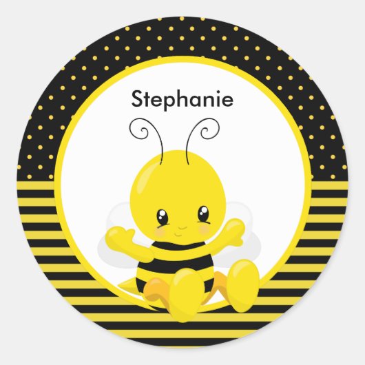 スウィートベビービー名前をカスタムする ラウンドシール (正面)