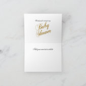 スウィートベビーピンクと金ゴールド紙吹雪 サンキューカード (内部)