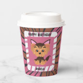 スウィートベビーピンクアンドブラウンヨークシャーテリア 紙コップ (正面)