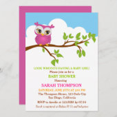 スウィートベビーフクロベビーシャワー招待状 招待状 (正面/裏面)