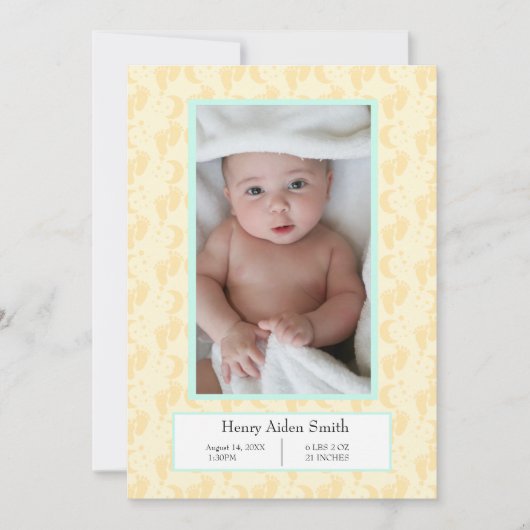 スウィートベビーフットプリントムーンスターズ発表 案内状 (正面)