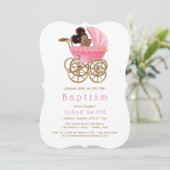 スウィートベビーベビーカーPramバプテスマ《キリスト教》洗礼式や命名式 招待状 (スタンド正面)