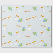 スウィートベビーボトルベビーシャワー&ギフト生まれたばかりの ラッピングペーパー (フラット)