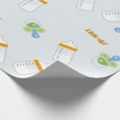 スウィートベビーボトルベビーシャワー&ギフト生まれたばかりの ラッピングペーパー (角)