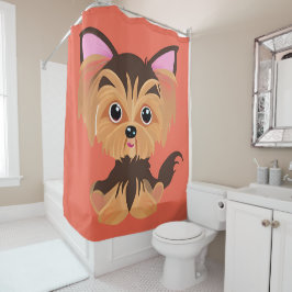 スウィートベビーヨークシャーテリア シャワーカーテン