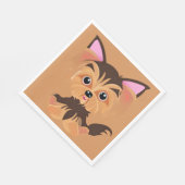 スウィートベビーヨークシャーテリア スタンダードランチョンナプキン (角)