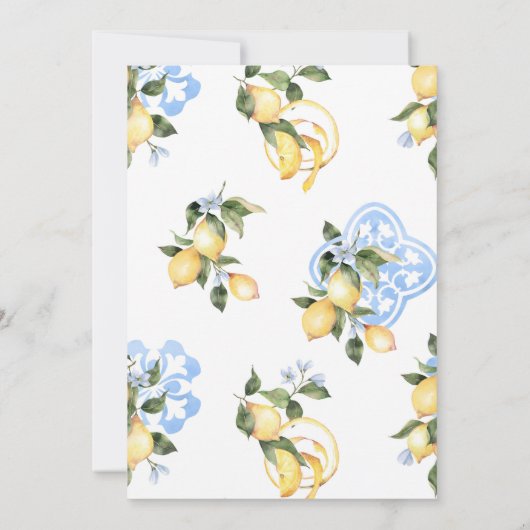 スウィートベビーレモンベビーシャワー招待状 招待状 (裏面)