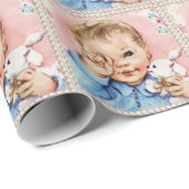 スウィートベビーヴィンテージベビーシャワーラッピング紙 ラッピングペーパー (ロールコーナー)