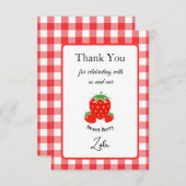 スウィートベリーの感謝カード（子供用） サンキューカード (正面/裏面)