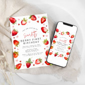 スウィートベリーファースト誕生日パーティーへの招待 招待状