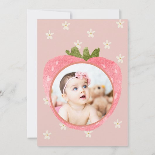 スウィートベリーファースト誕生日招待状 招待状 (裏面)