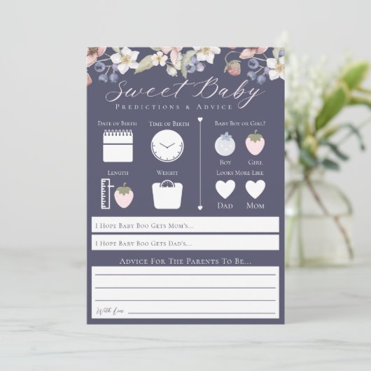 スウィートベリーベビー予測&アドバイスゲームカード 招待状 (スタンド正面)