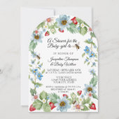 スウィートベリー ストロベリーガール ビー ベイビーシャワー 招待状 (正面)