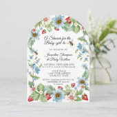 スウィートベリー ストロベリーガール ビー ベイビーシャワー 招待状 (スタンド正面)