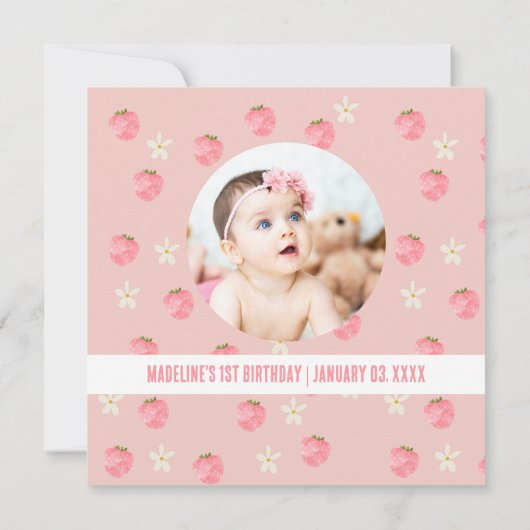 スウィートベリー ファースト バースデー サンキューカード (裏面)