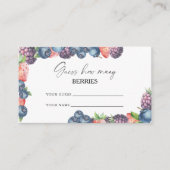 スウィートベリー – 何個のベリーのブライダルゲーム エンクロージャーカード (正面)