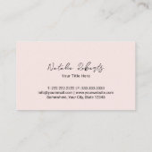 スウィートベーカリーかわいいカップケーキ赤面ピンク 名刺 (裏面)