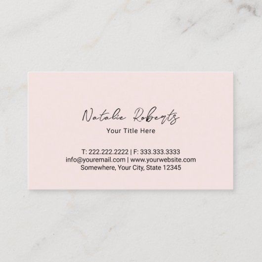 スウィートベーカリーかわいいカップケーキ赤面ピンク 名刺 (裏面)