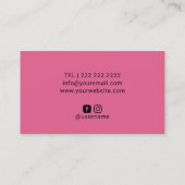 スウィートベーカリーガーリーブラック&ピンクドリップスのパティシエ 名刺 (裏面)