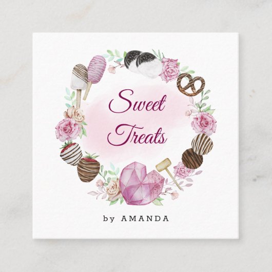 スウィートベーカリーサンキュー スクエア名刺 (正面)