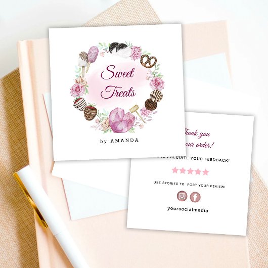 スウィートベーカリーサンキュー スクエア名刺