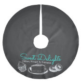 スウィートベーカリーシャルボードクリスマス ブラッシュドポリエステルツリースカート (正面)