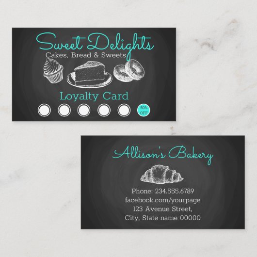 スウィートベーカリーシャルボードプロフェッショナル ロイヤリティカード (正面/裏面)