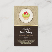 スウィートベーカリーショップ – Breads 転が Cupcakes Desert 名刺 (裏面)