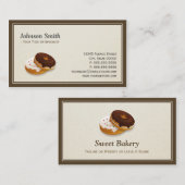 スウィートベーカリードナッツベーカーシンプルプロフェッショナル 名刺 (正面/裏面)