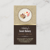 スウィートベーカリーブティック – ケーキチョコレートペストリー 名刺 (裏面)