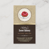 スウィートベーカリーブティック – ケーキプディングジェリーペストリー 名刺 (裏面)