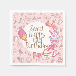 スウィートベーカリー&ドリンクピーチ スタンダードカクテルナプキン