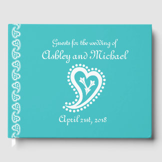 スウィートペイズリーハートインターコイズゲストブック ゲストブック