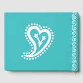 スウィートペイズリーハートインターコイズゲストブック ゲストブック (裏面)